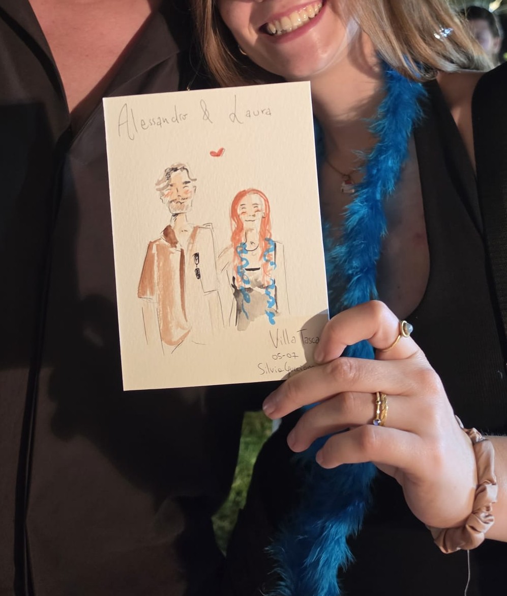 Ospite mostra la propria illustrazione finita