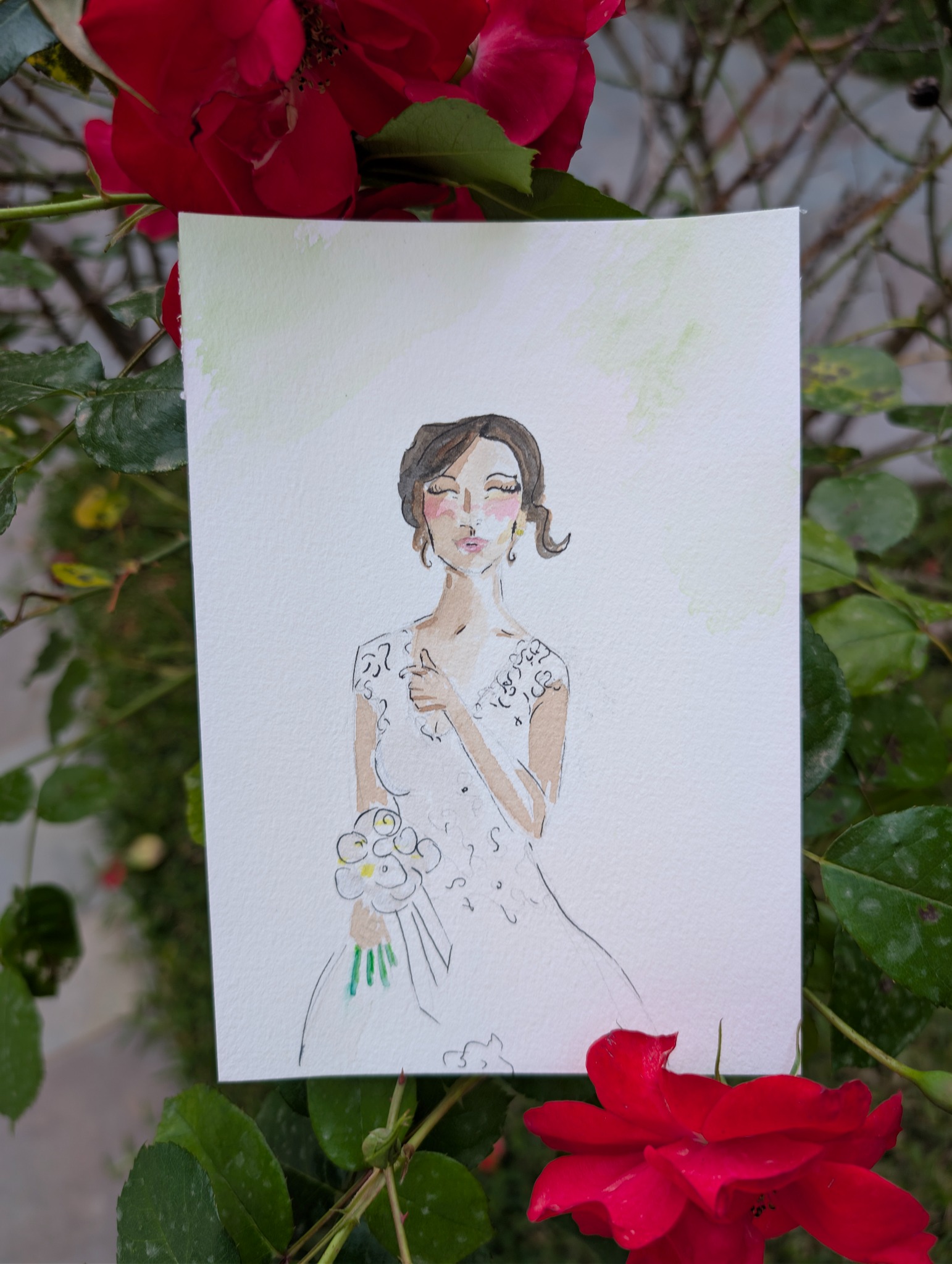 Ritratto dal vivo della sposa